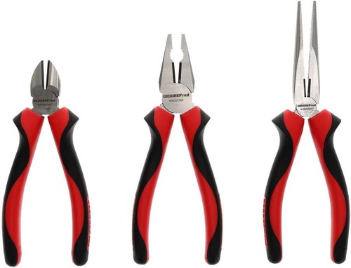 Gedore red pliers set - gedore, set,