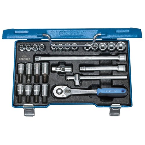 Gedore socket wrench set - socket, 3/8