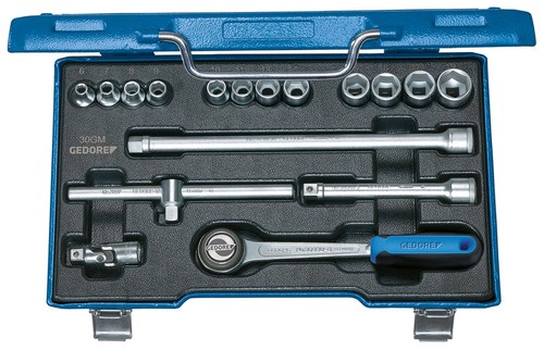 Gedore socket set - socket, 3/8