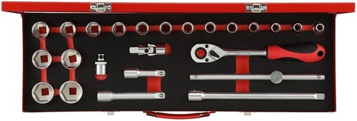 2in socket set 24pc - 1/2in,
